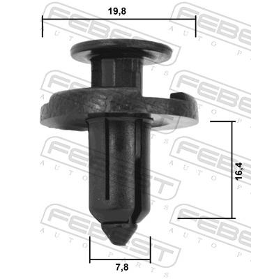 FEBEST Clip, Zier-/Schutzleiste 88570-131 für RENAULT