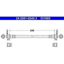 Bremsschlauch ATE 24.5201-0245.3 für Chevrolet Aveo