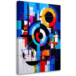 LEINWANDBILD Räder Abstrakt Wie gemalt 70x100cm