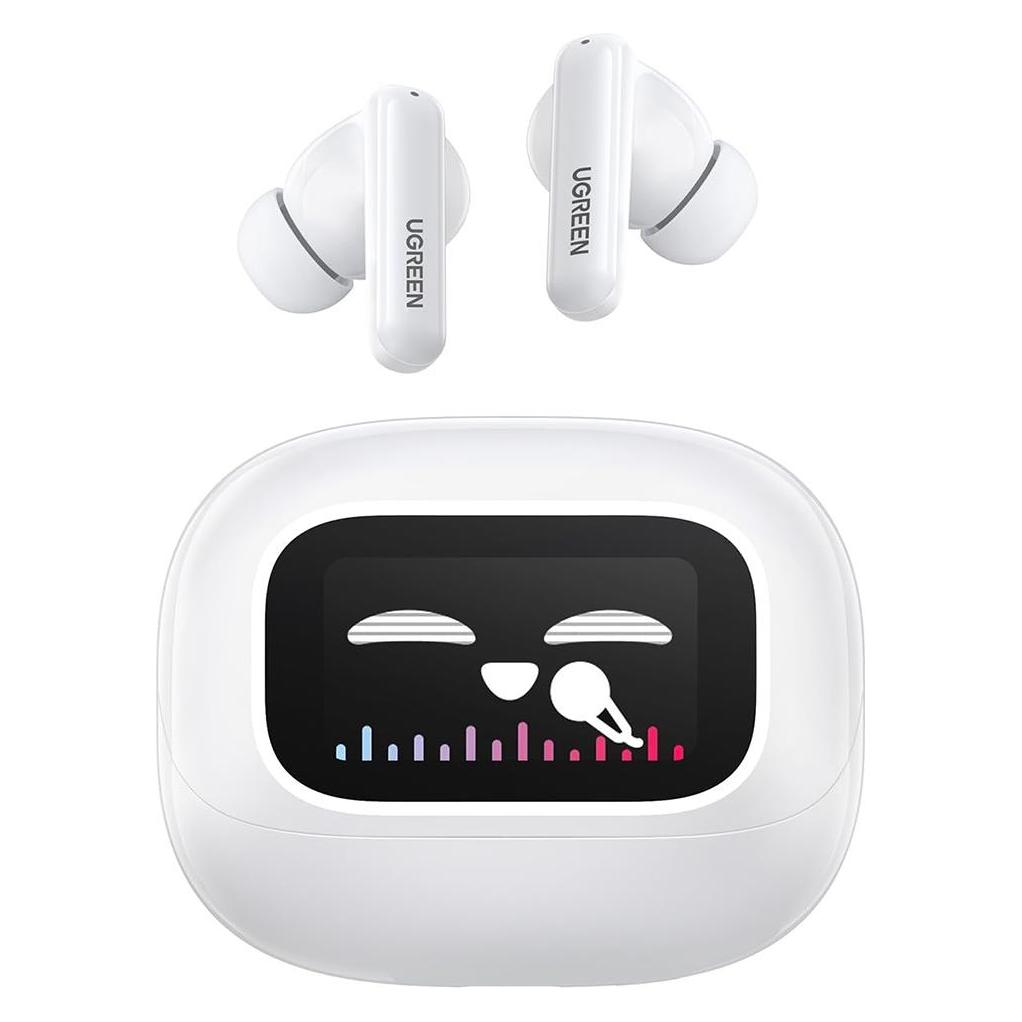 Ugreen Earphones TWS EchoBuds HiTune T6 Magic (white) (ANC, 6 h, Kabelgebunden, Kabellos) (55137)
