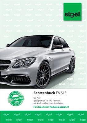 sigel® Fahrtenbuch für PKW FA513, DIN A5 hoch, 32 Blatt, mit Klammerheftung