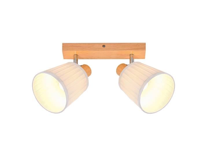 Nettlife Deckenstrahler Field II 30x19x25cm, Braun, Holz, E14, 19x25x30 cm, Lampen & Leuchten, Innenbeleuchtung, Spots & Strahler, Wandstrahler
