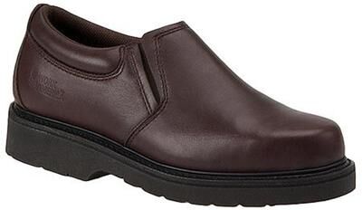 Work America Men's Work Slip-On - 8 Brown Oxford Shoes E