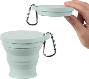 Inspire Essentials Portable Silicone Folding Cup With Hanging Hole For Travel And Outdoors d