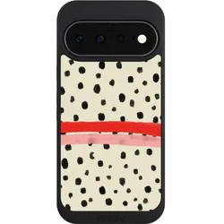 Nivocase Handyhülle für Google Pixel 11 Hülle NIVOpure Case Schwarz Kunst Punkte Streifen (Google Pixel 11), Smartphone Hülle, Schwarz