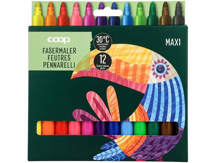 Coop Fasermaler Maxi 12 Stück