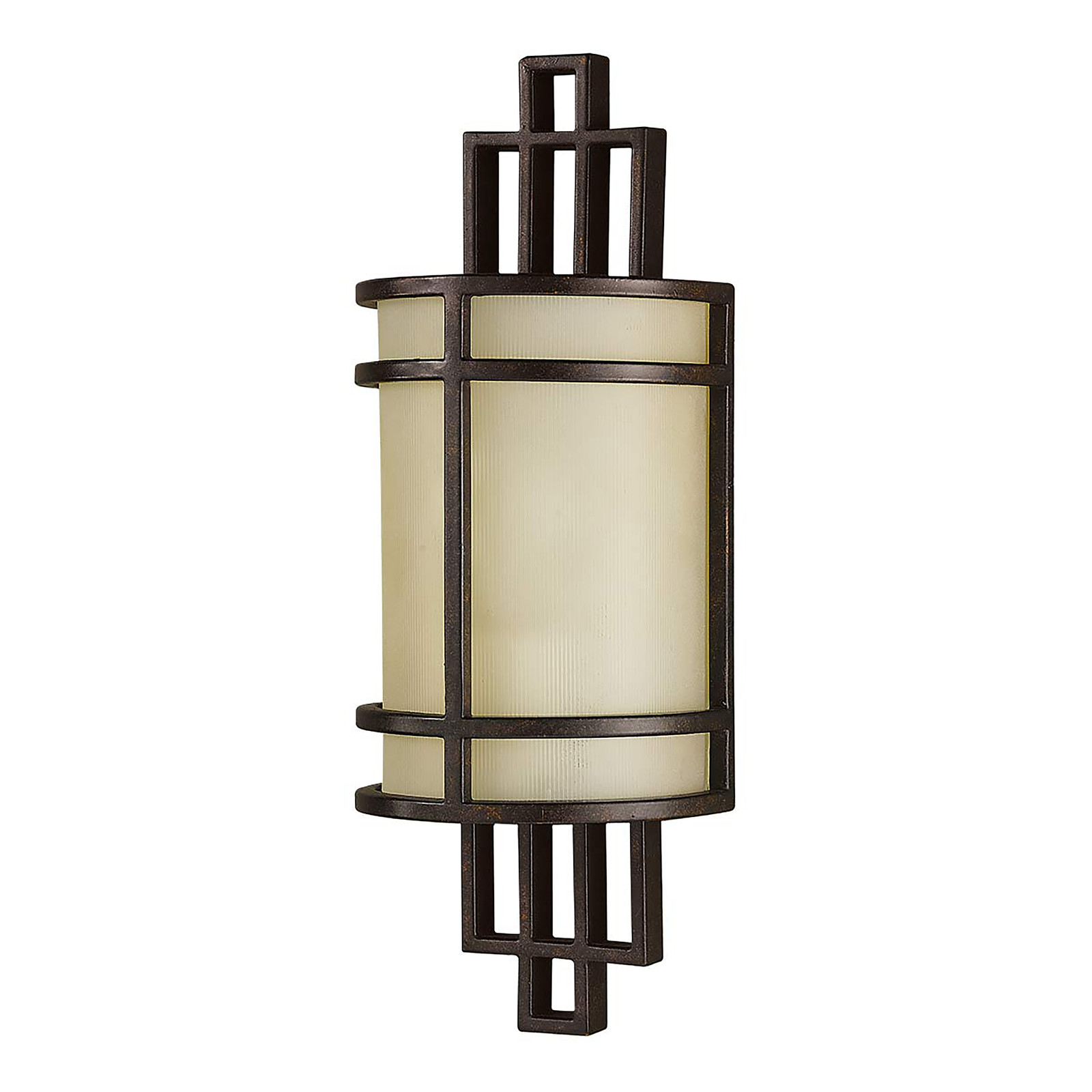 FEISS Fusion 1 wandlamp brons/amber/grijs/bruin van glas en metaal, 39 cm