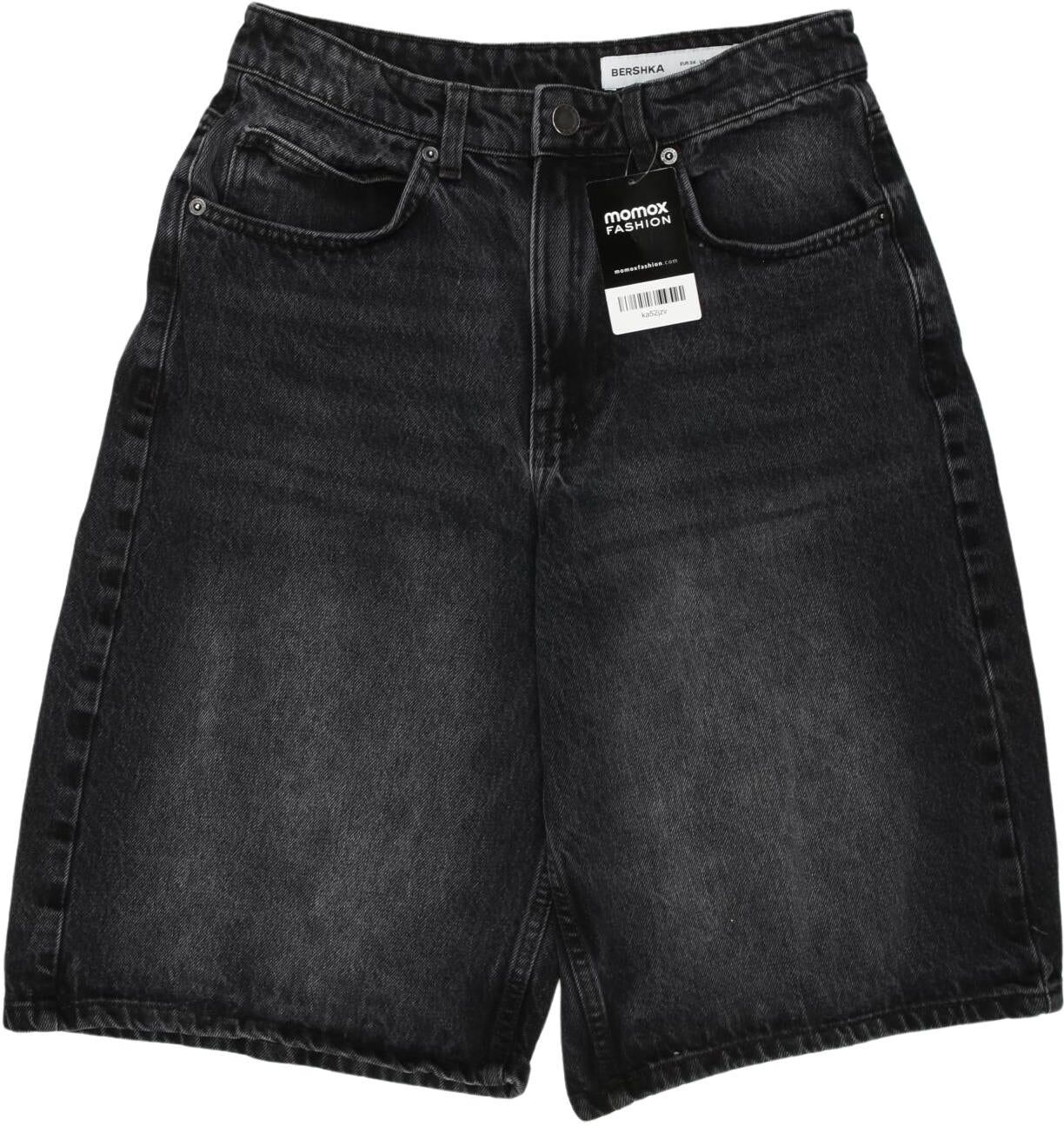 bershka Herren Shorts, Grau, Gr. W28, Baumwolle - Second Hand