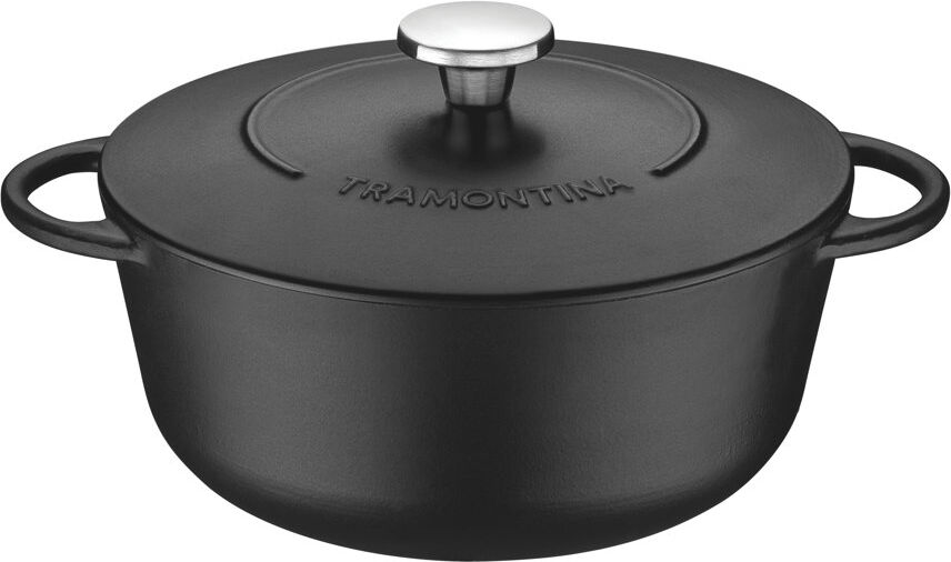 Tramontina Trento Cast Iron Round Dutch Oven Black 36.1cm/6L