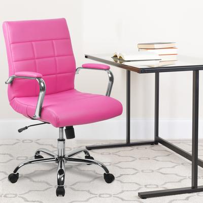 Flash Furniture Mid-back Chrome/Vinyl Executive Swivel Office Chair