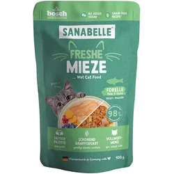 Sanabelle Freshe Mieze - Forelle, Pute & Huhn 10x100 g