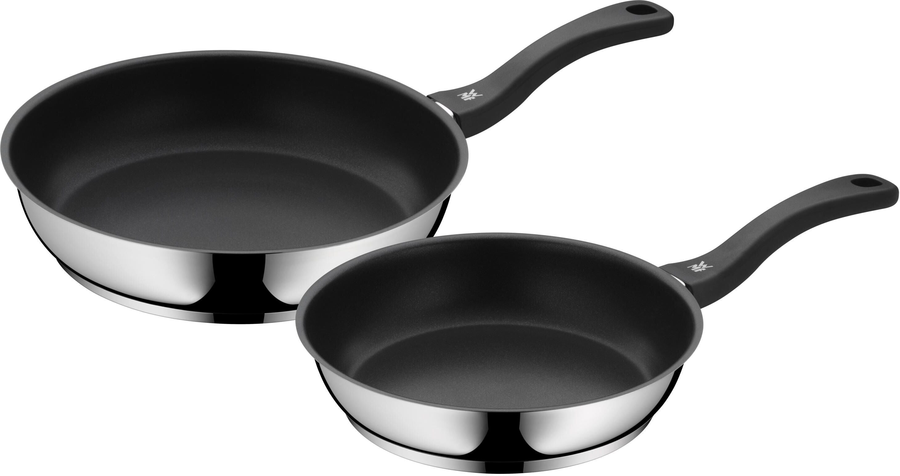 Bratpfanne WMF "Devil 2-teilig", silber (altsilberfarben), Pfannen, Bratpfanne altsilberfarben Einheitsgröße