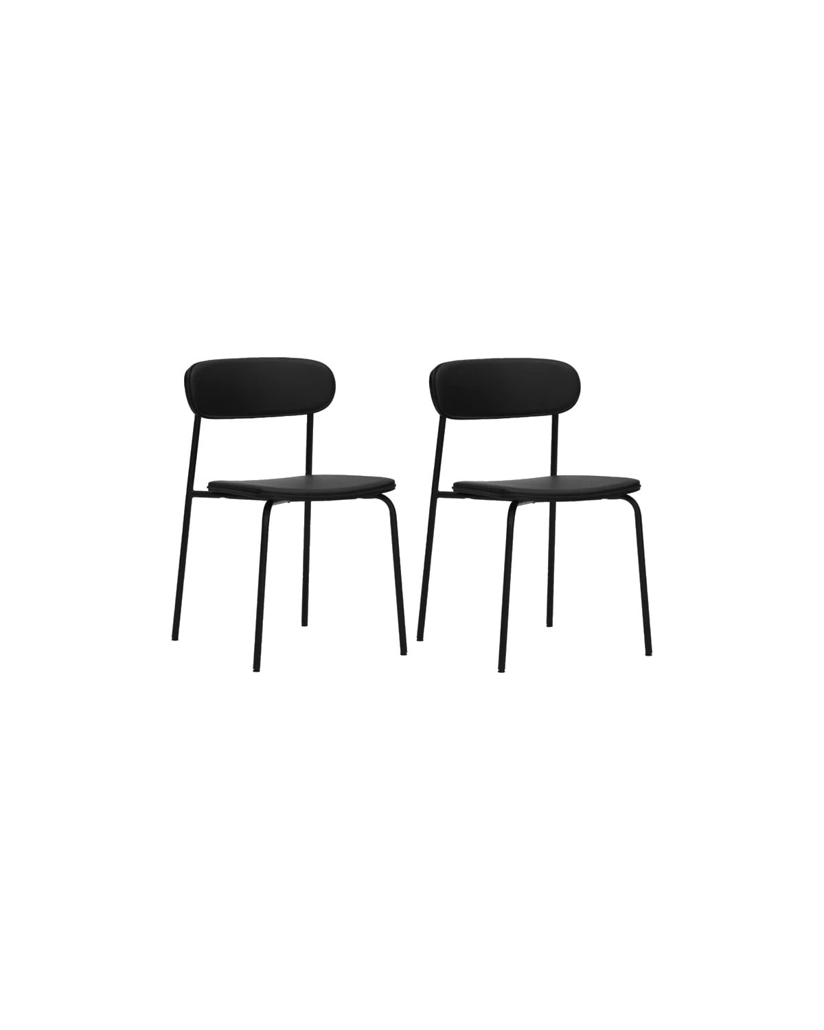 House Doctor Pova set van 2 stoelen, zwart, modern design