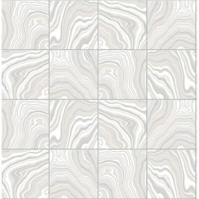 Lillian August Luxe Haven Marbled Tile Peel and Stick Wallpaper