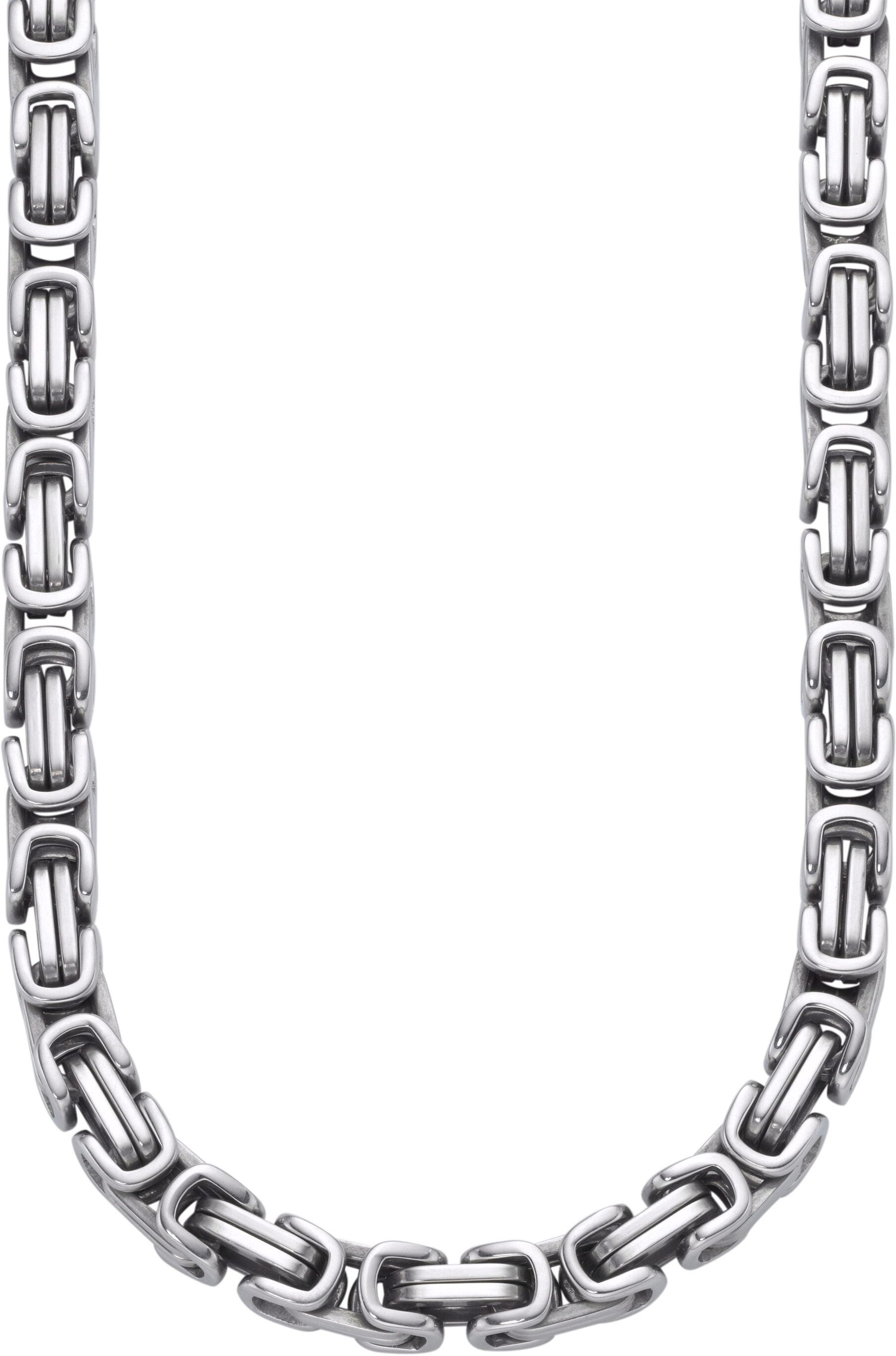 Edelstahlkette FIRETTI "Schmuck Geschenk Halskette Königskette versch. Längen" Gr. 55, silber (edelstahlfarben), Halsketten, Herren, 55, Edelstahl, B: 6,7mm, Edelstahlkette, B:6,7mm edelstahlfarben 55, Edelstahl, B: 6,7mm