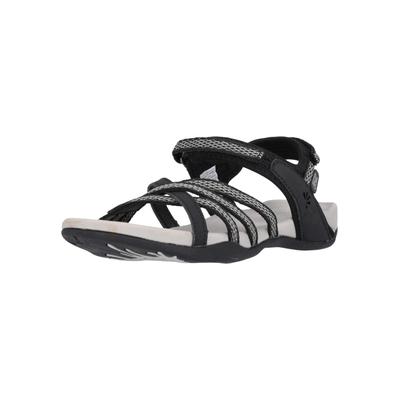 Sandale CRUZ "Aarhus", Damen, Gr. 40, Kunstfaser, schwarz-weiß (schwarz, weiß), Lederimitat, Schuhe Sandale, mit praktischem Klettverschluss