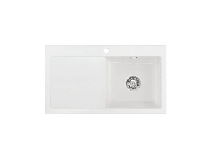 Systemceram Spüle Mera 90, Weiß Hochglanz, Keramik, 90x20x51 cm, Küchen, Küchenausstattung, Küchenspülen, Keramikspüle