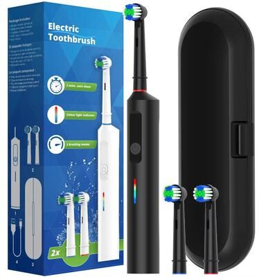 Inspired Finds Rechargeable Electric Rotary Toothbrush Compatible With Oral B Brush Heads white