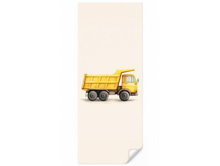 OnlyWow Kindertapete - Kipplaster - Gelb - Illustration - 120x300 cm, Papier, Rechteckig, 120x300 cm, Tapeten & Wandverkleidungen, Vliestapeten