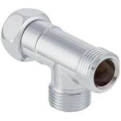 Geberit, Rohrverbindungstechnik, AquaClean T-Stück mit Aussengewinde, hochglanz-verchromt (T-Verbindung)