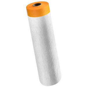 Böttcher-AG Abdeckfolie ECO Goldband, 2in1, transparente PE-Folie mit Klebeband, 90 my, 55 cm x 25 m