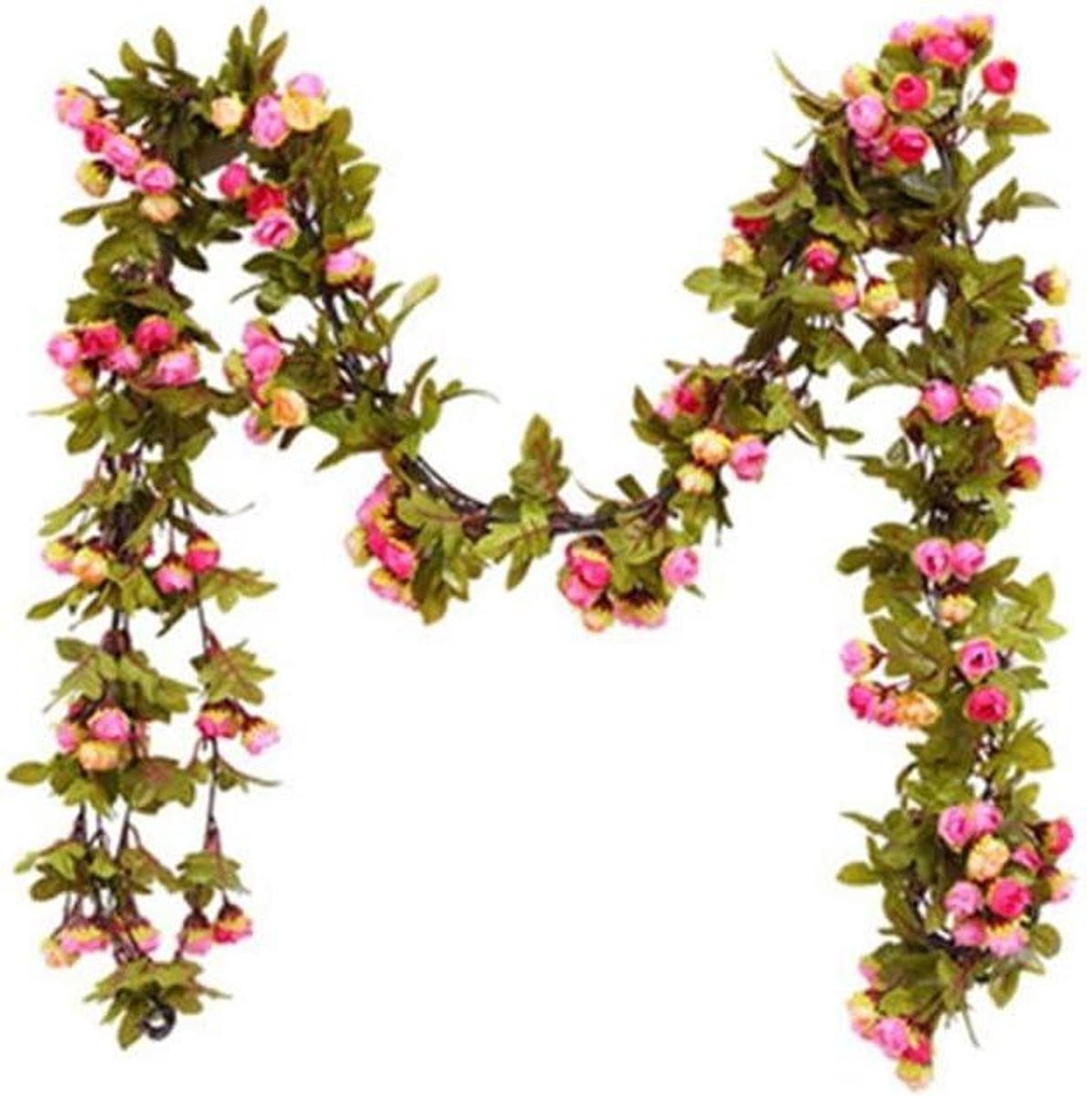 Kunstmatige rozen bloem wijnstok - Decoratieve bloemenslinger voor huisdecoratie en bruiloften