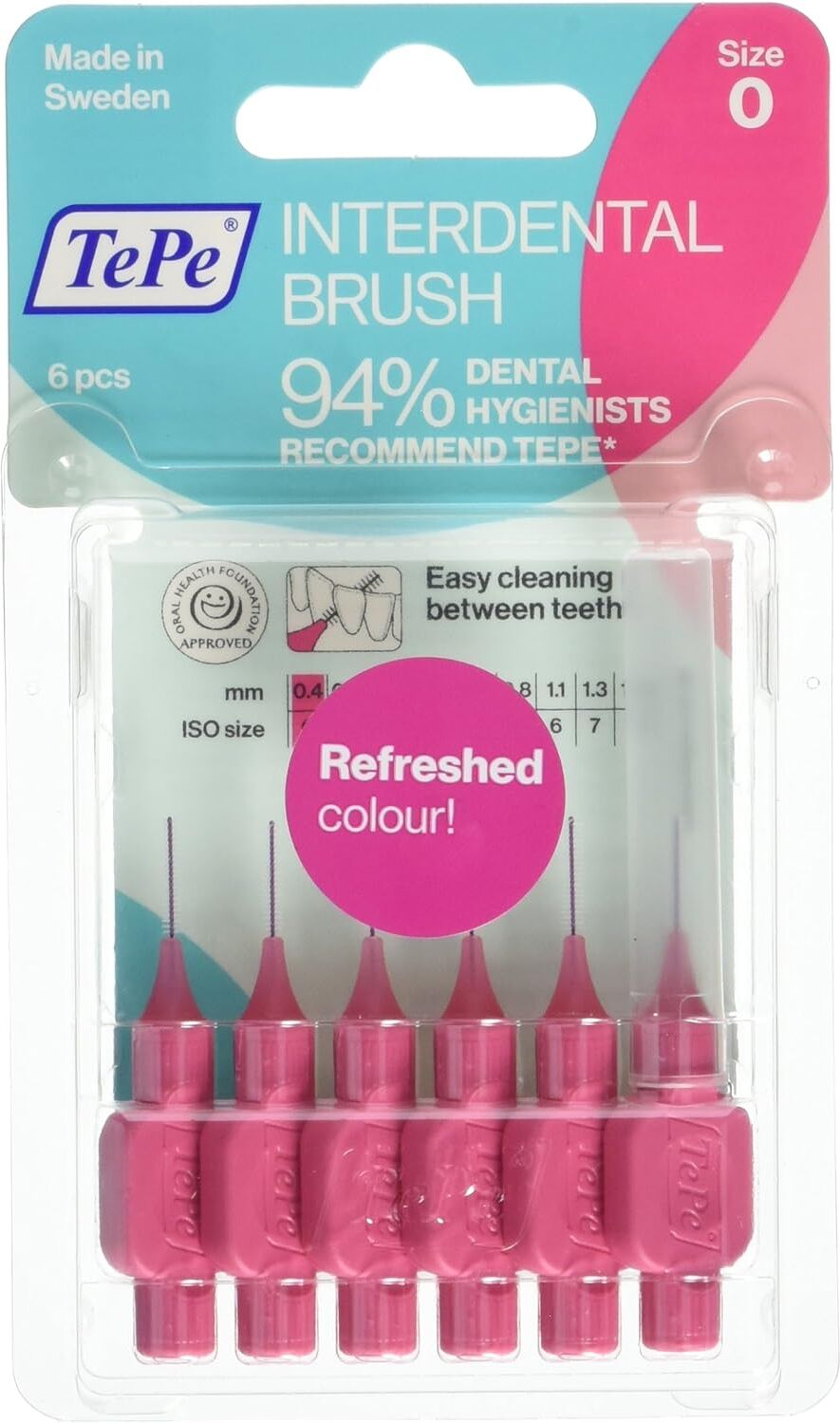 TePe Interdental Brush 0.4 Pink 6 Units