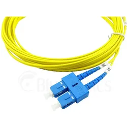 BlueOptics CAB-SMF-SC-SC-20 kompatibles SC-SC Singlemode Patchkabel 20 Meter, Transceiver, Gelb