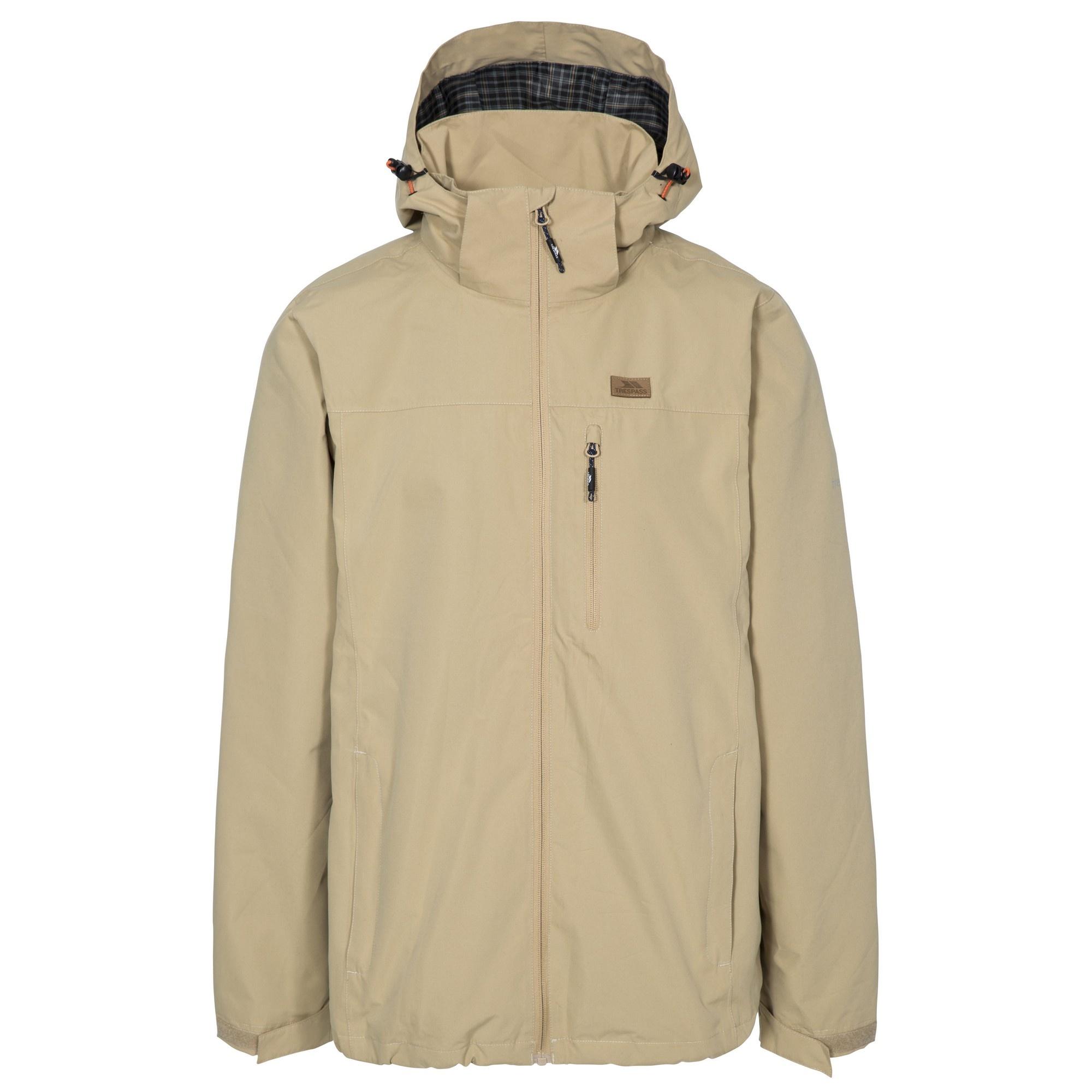 Trespass - Heren Weir Waterdichte Jas (Beige)