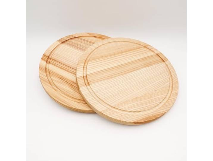 JOWE Rundes Jausenbrett aus Esche Brotzeitbrett rund - Ø 25 cm Frühstücksbrett gefertigt in Österreich Set mit 6 Stk