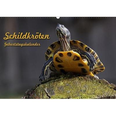 Schildkröten Geburtstagskalender (Wandkalender immerwährend DIN A2 quer)