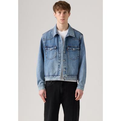 Jeansjacke LEVI'S, Herren, Gr. S, blau (thats a myth trucker), Denim/Jeans, Obermaterial: 100% Baumwolle, bequem hüftlang, Manschette, Jacken Jeansjacke, Westernstyle