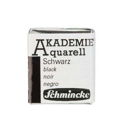 Schmincke Akademie Aquarell 1/2 Näpfchen, Schwarz