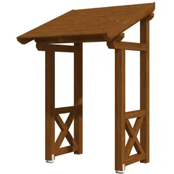 Skan Holz Pultdach Vordach Potsdam-Typ 4 nussbaum