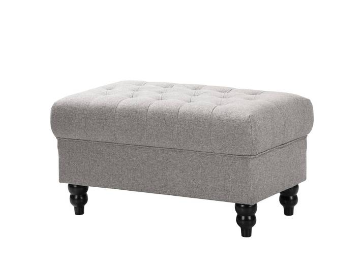 Repose-pieds Lovis 90 x 49 x 51cm Gris Tissu Jazy: Gris