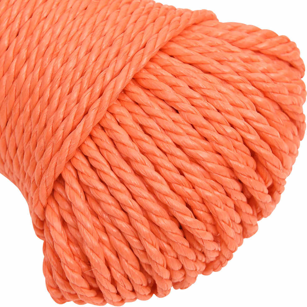 vidaXL Corde de travail Orange 3 mm 250 m Polypropylène