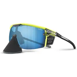 Julbo, Unisex, Sportbrille, Ultimate Cover Ocean Master Schwarz Durchscheinend GlänzendGelb Spectron HD 4 Pola (Gelb, Schwarz Durchscheinend Glänzend), Gelb, Schwarz