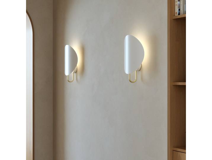 Applique murale Spargo Blanc/Laiton - DFTP DFTP by Nordlux - Couloir - Design - Métal - Rond
