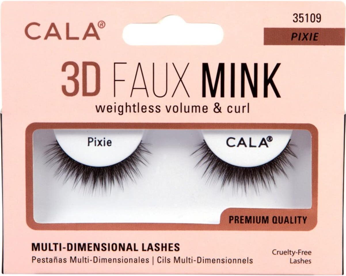Cala Lashes 3 D Faux Mink Pestañas Postizas Pixie 1 par