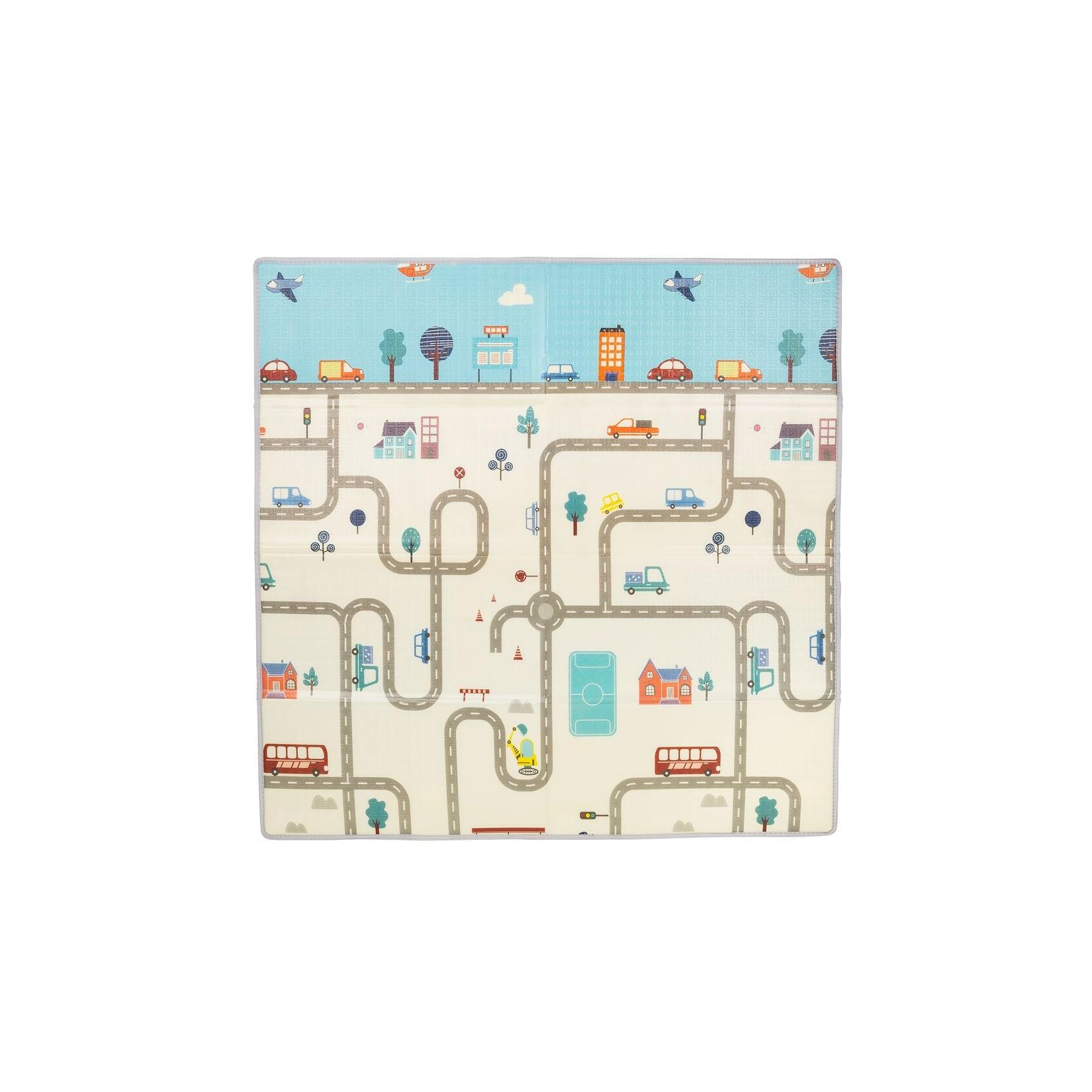 Chipolino Baby Spielmatte 113 x 113 cm Krabbelmatte wasserdicht zusammenklappbar grau