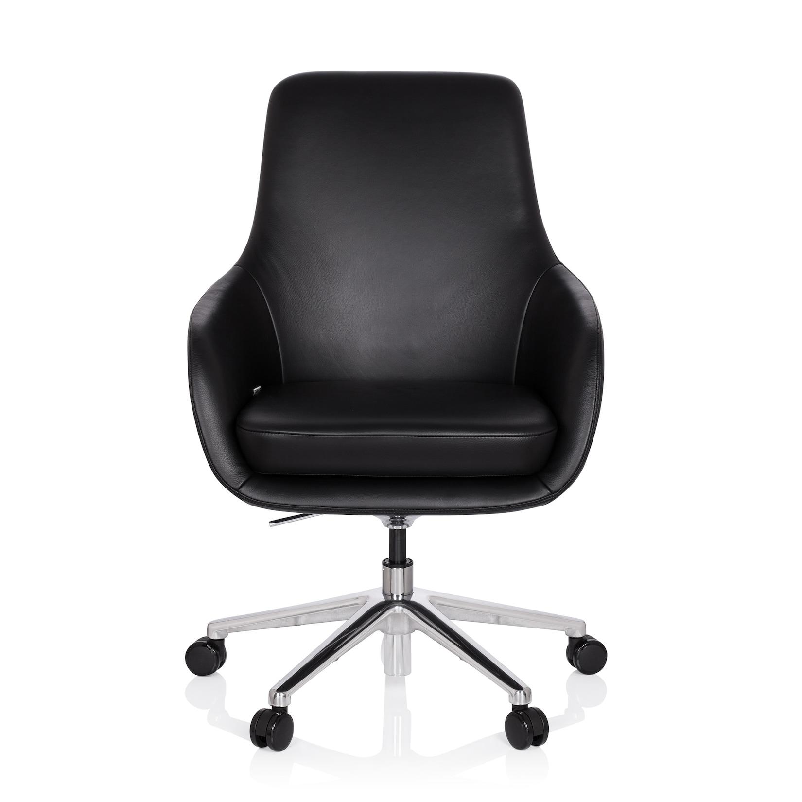 hjh OFFICE Profi Chefsessel BARENO Leder mit Armlehnen