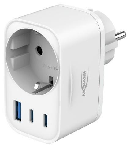 ANSMANN USB-lader HS330, 30W, met 2x USB-C en USB poorten