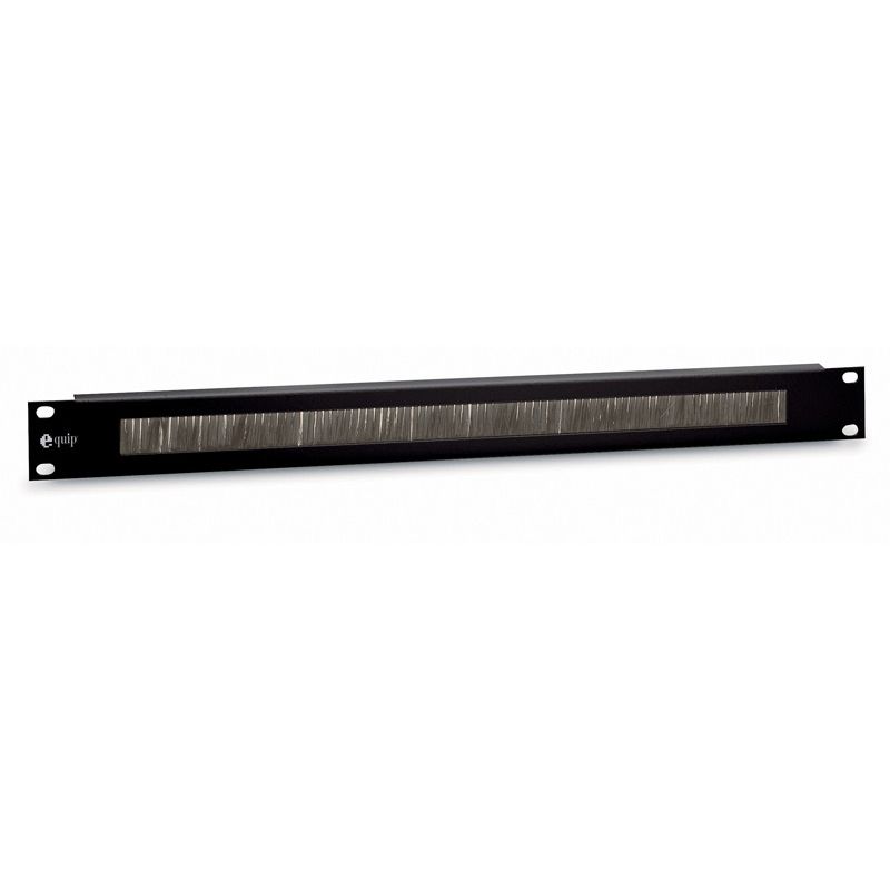 Equip Kabeldurchführungspanel 19" (48,26 cm) Schränke, inkl. Bürsteneinsatz, 1 HE, RAL 9005 (Schwarz)