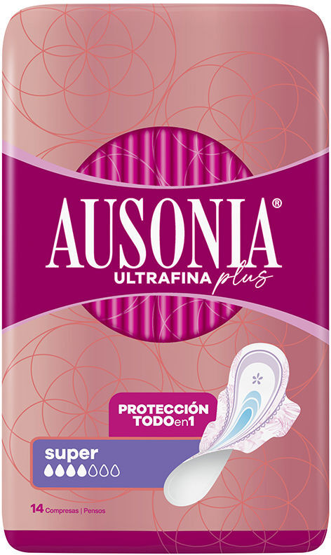 Ausonia Ultrafina Plus compresas super alas 14 u