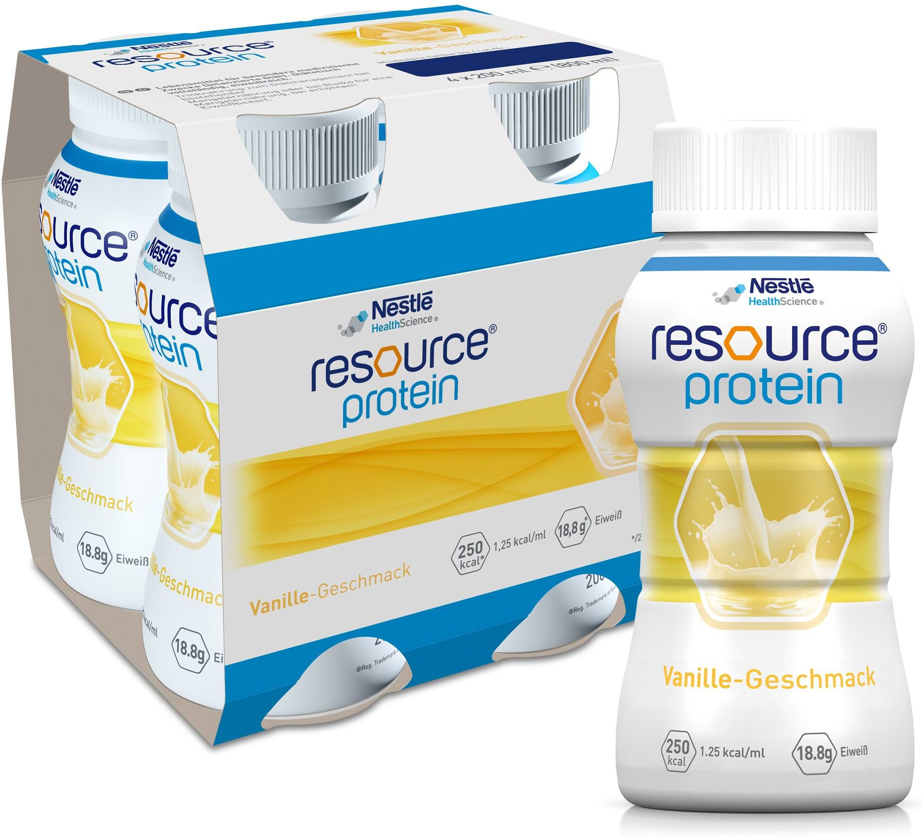 Nestlé Resource Resource Protein Drink Vanille 4x200 ml Flüssigkeit