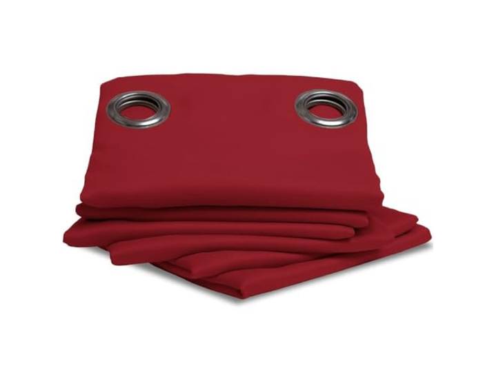 Moondream ThermActiv® Rideau Thermique Hiver+Été 2en1 Isolant Anti-Chaleur et Anti-Froid Occultant Technologie Brevetée Fabrication UE Oeillets Rouge MC310 140L x 260H cm