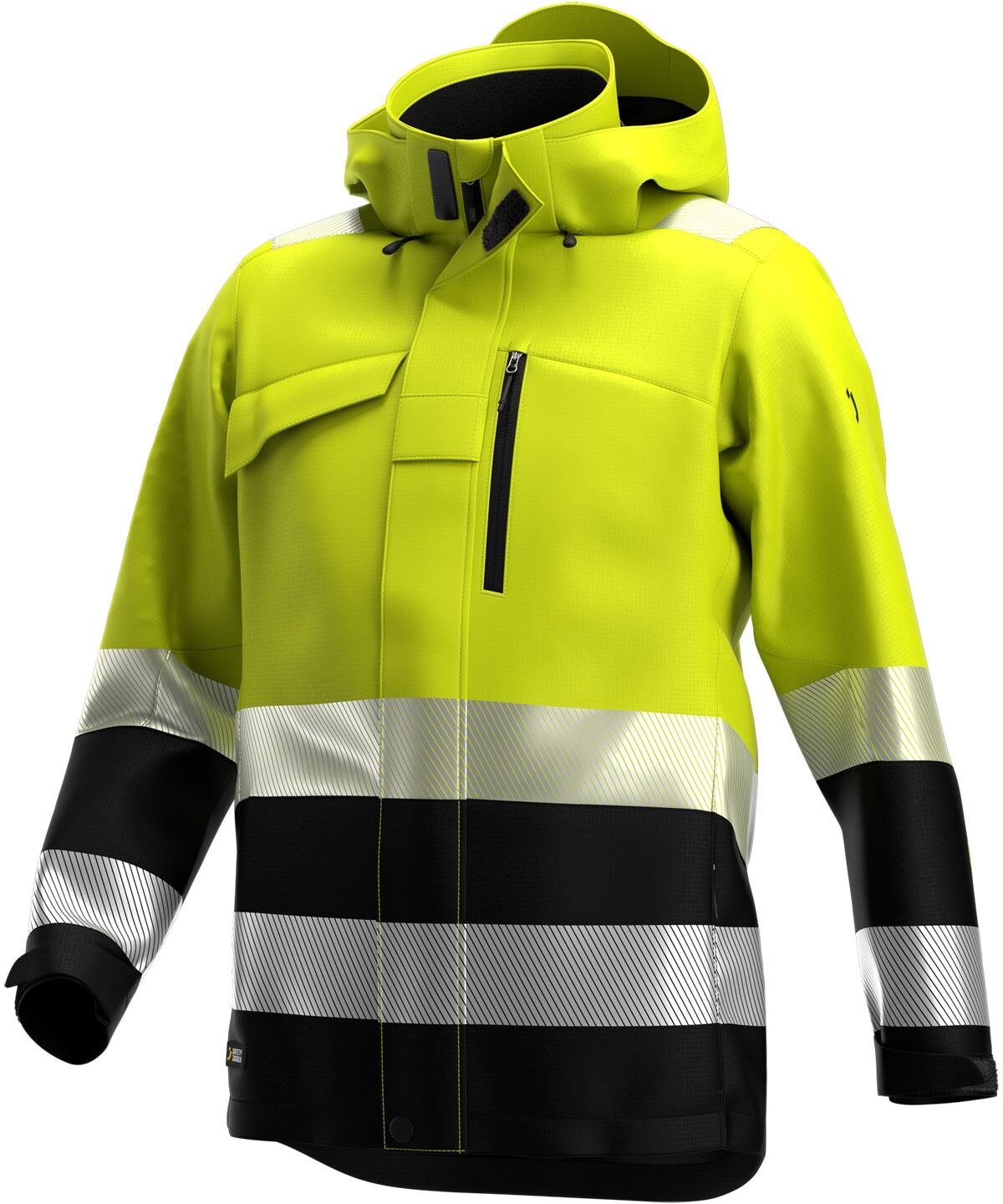Funktionsjacke SAFETY JOGGER WORKS "Bekleidung 011914 Safety Jogger Scuti", Herren, Gr. M, gelb, Obermaterial: 100% Nylon NY., Jacken Funktionsjacke
