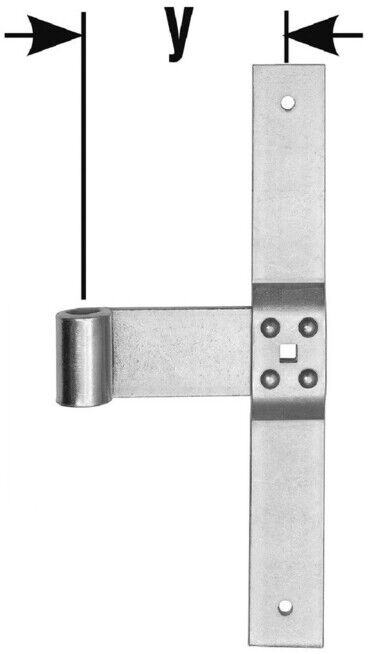 POLLMANN bande centrale HT 21 pour axe 16mm, 300mm fer, galvanisé clair (1213000)