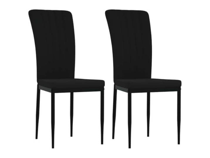 Makastle Esszimmerstühle 2 STK. Schwarz Samt
