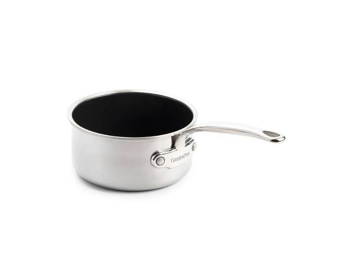 Casserole 16 cm inox triply revêtement céramique - première argent /